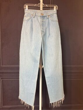 MOTHER (Snacks) Light Blue Denim Jeans with Rainbow Snap Buttons